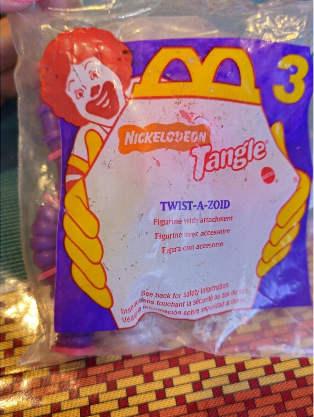 MCDONALDS Happy Meal Toy Nickelodeon 1996 TANGLE #3 TWIST - A - ZOID NIP